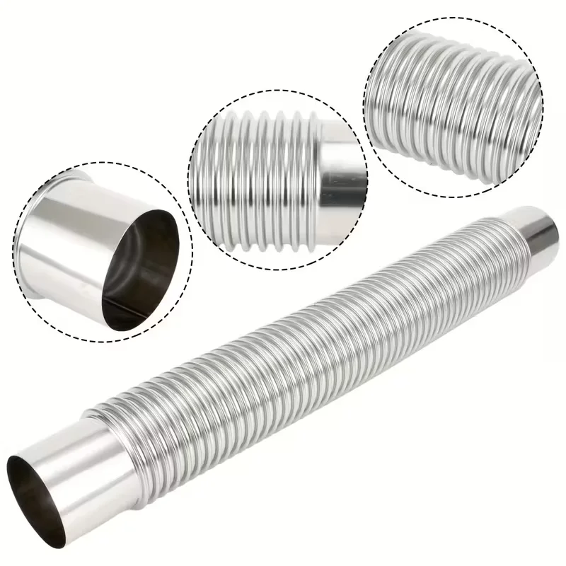 A prueba de herrumbre, acero inoxidable 90 ° Revestimiento de chimenea acodado: tubo de estufa resistente a altas temperaturas para uso en interiores/exteriores, flujo múltiple