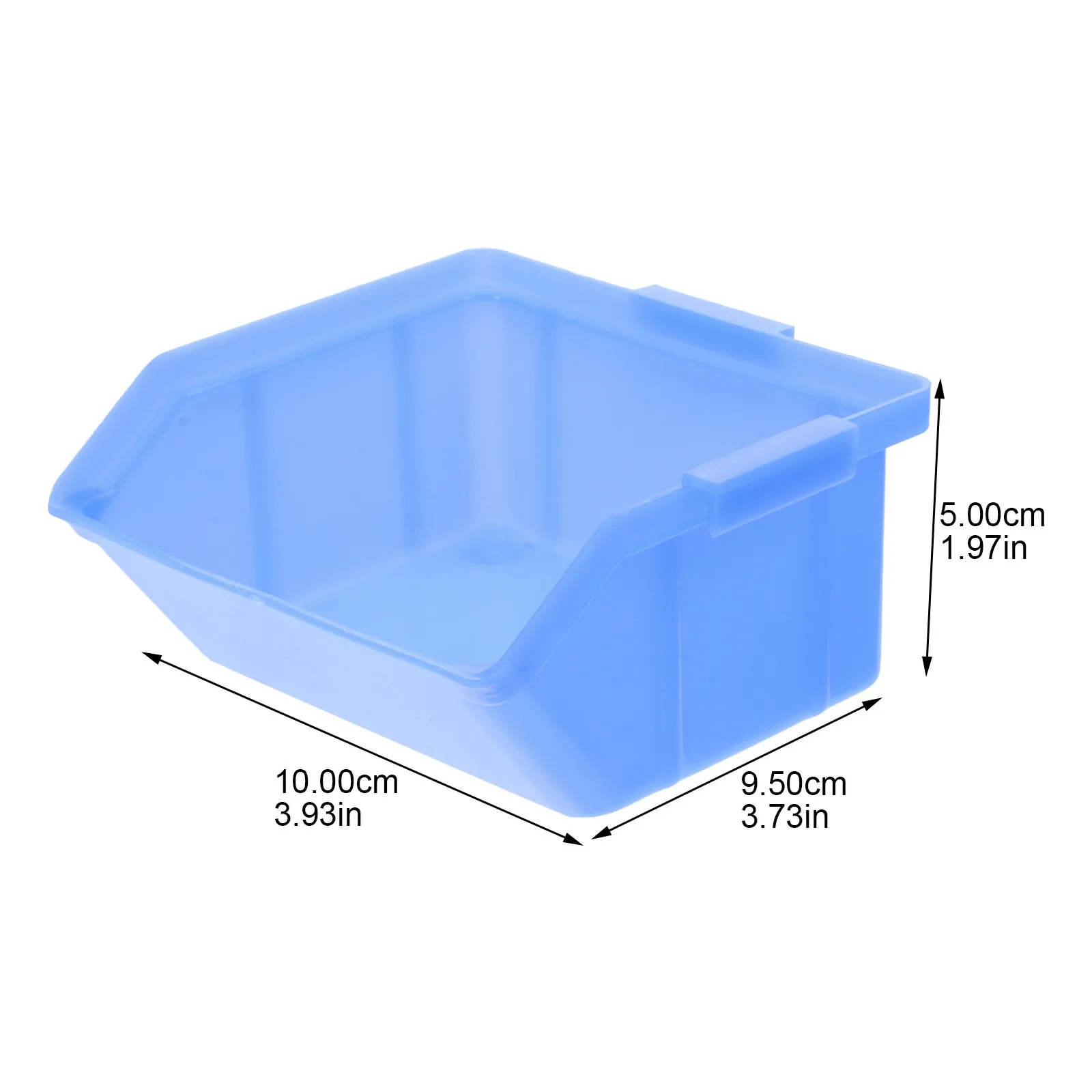 6Pcs Hardware Parts Storage Box Plastic Nesting Shelf Bin Stackable Organizer for Workshop Office Home Storage Container