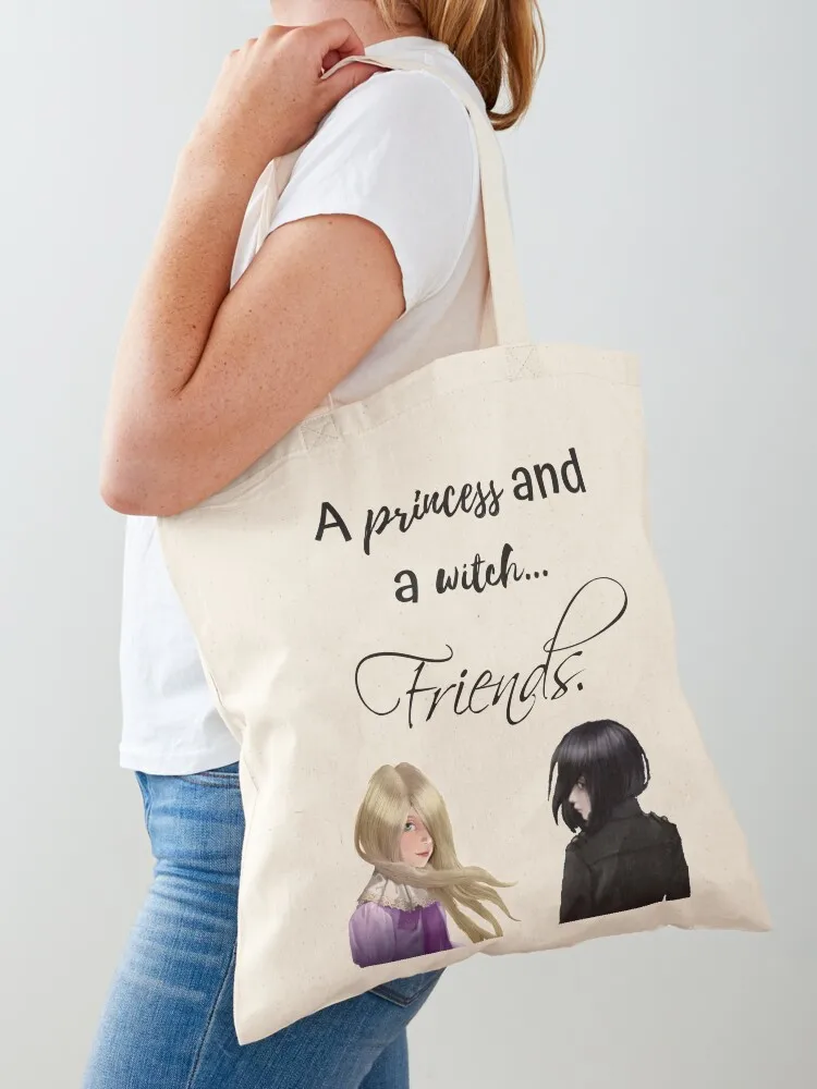 

a princess and a witch... friends. Tote Bag tote bag university Lady bag canvas tote bags Shopper