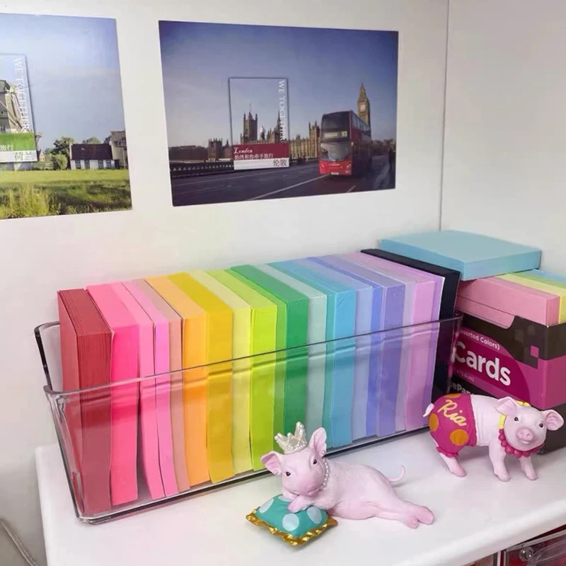 Nota Papers Box, Nota Pads Container, Desktop Notepad Holder, Memo Case