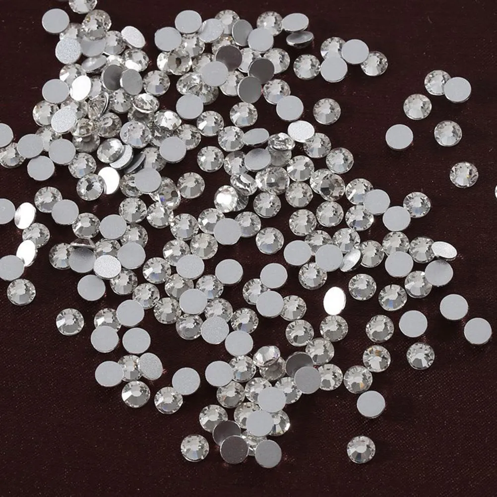 72Pcs Clear White Crystal Flatback Glass Rhinestones Durable Shiny Craft Nail Art Decoration Crystal Rhinestones