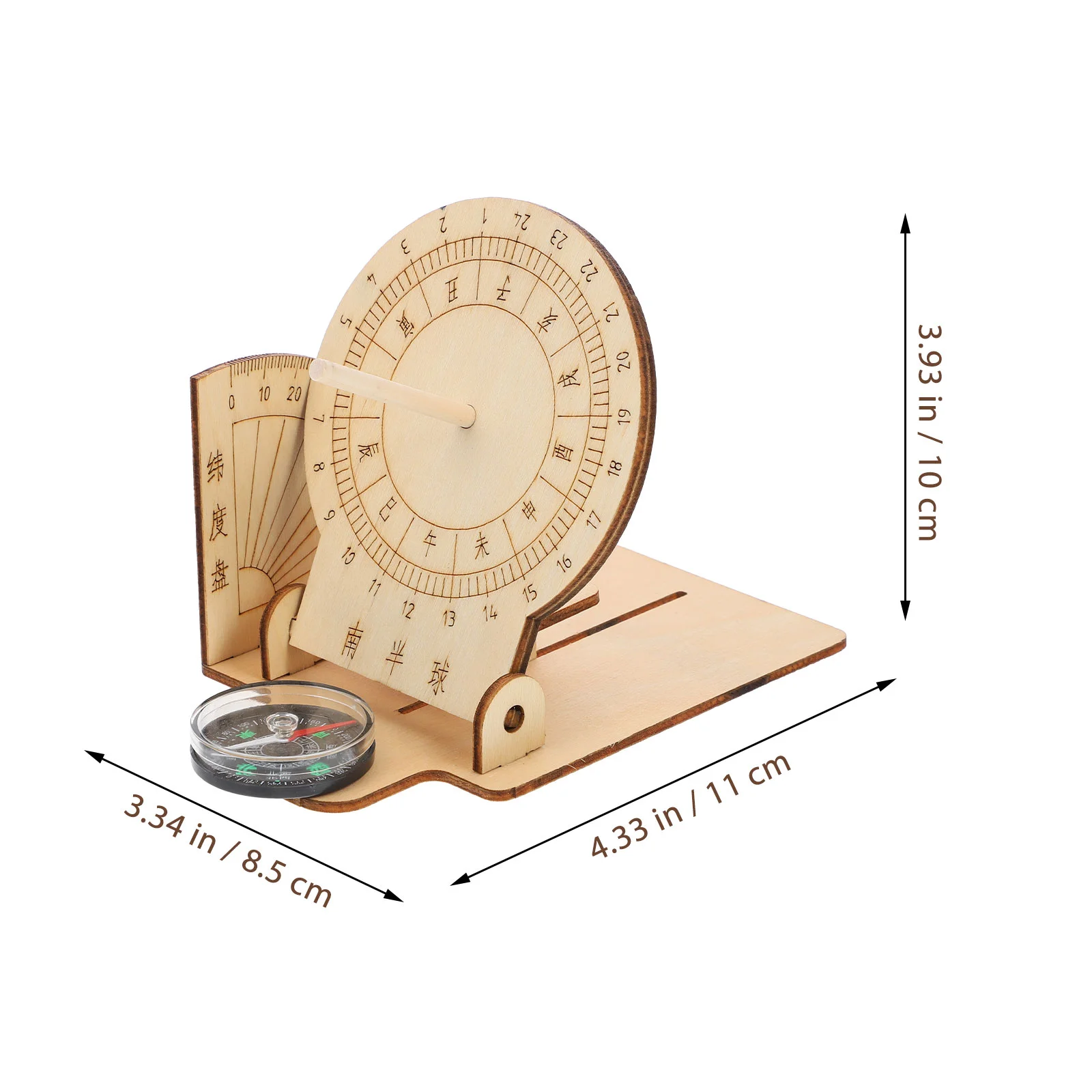 Giocattolo per bambini Orologio solare fai-da-te Assemblaggio Manuale Scienza Bambini Giocattoli educativi modello in legno per