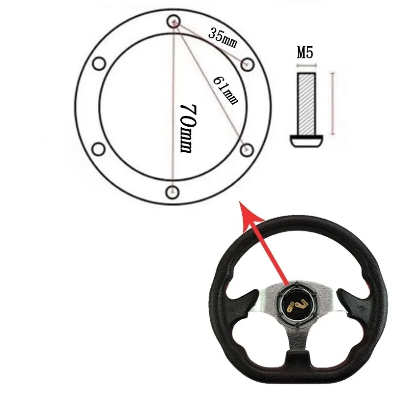 Новинка 320, рулевое колесо из искусственной кожи мм, рулевое колесо с алюминиевой рамой, универсальное модифицированное Спортивное Рулевое Колесо