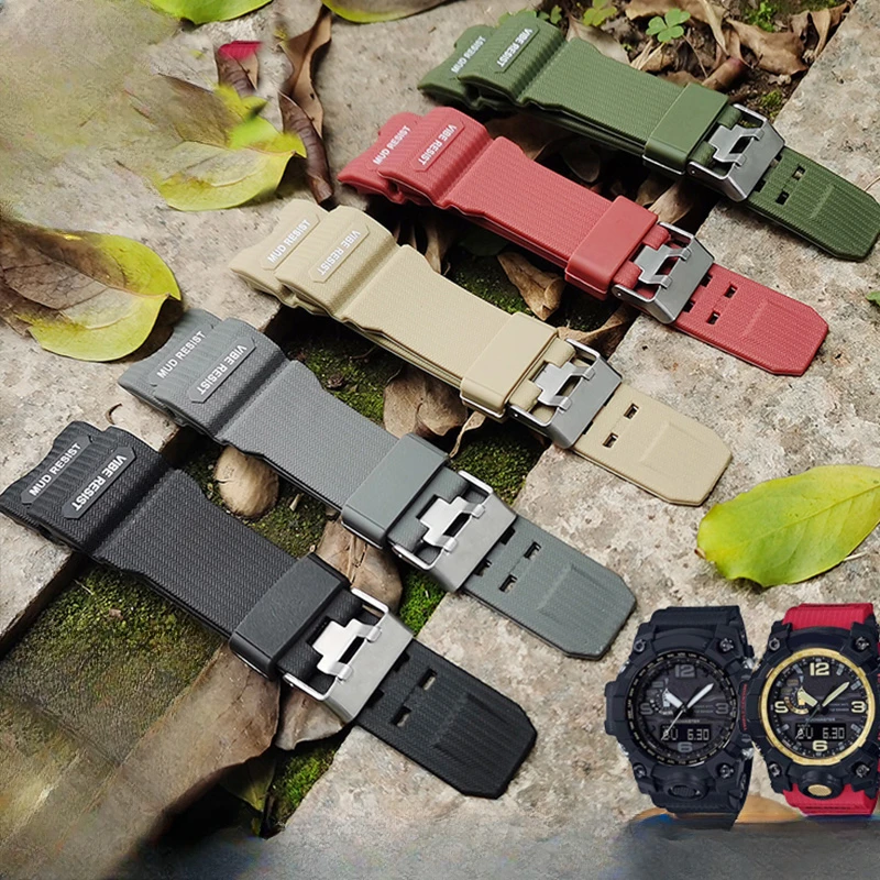 For G-SHOCK Casio Resin Big Mud King Special Needle Buckle with Tool GWG-1000/GB Series Modified Silicone Outdoor Watch Strap