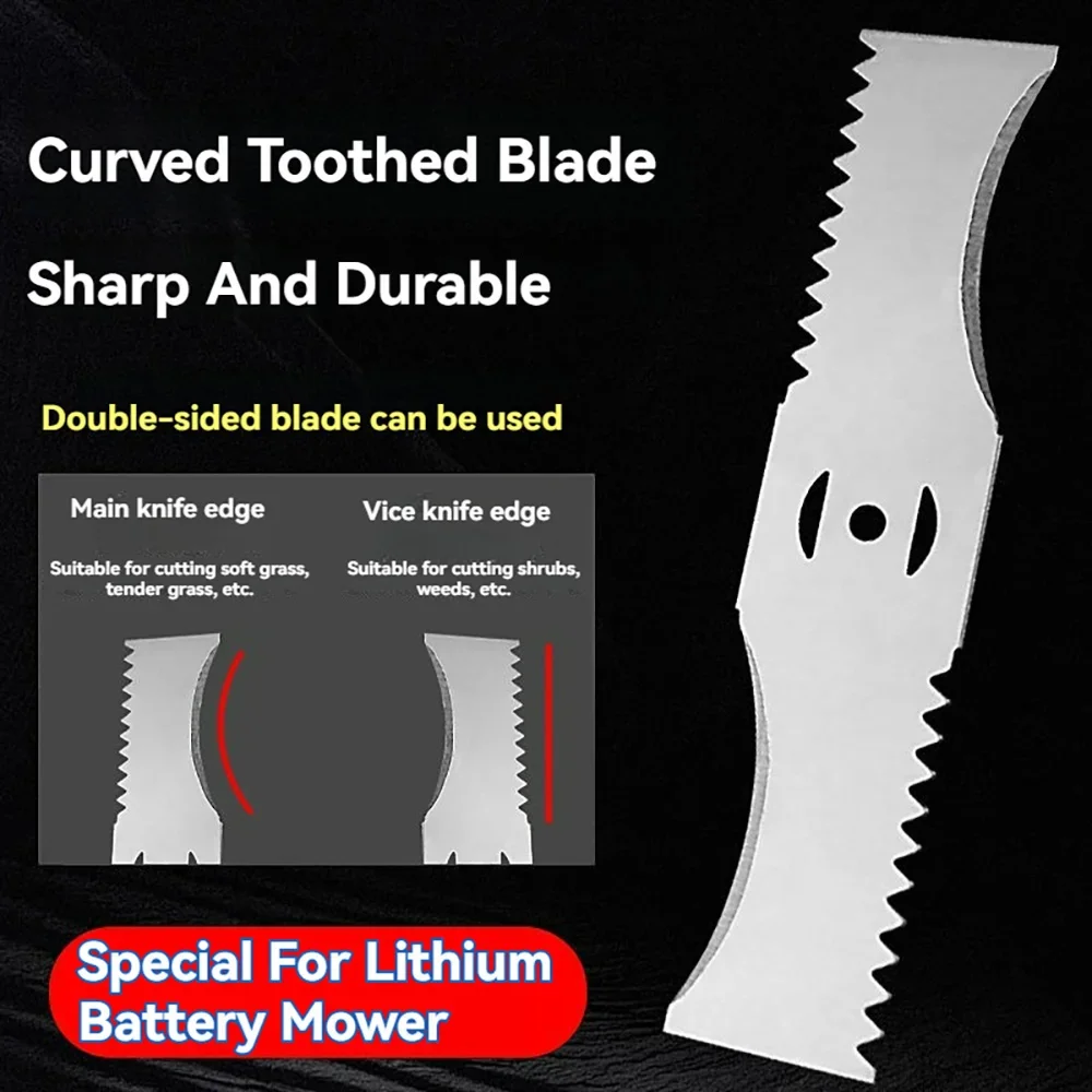 150mm Arc Shaped Toothed Blade Universal Fit for Small Lithium Battery Lawn Mowers Trimmers Garden Cutting Machine Tools