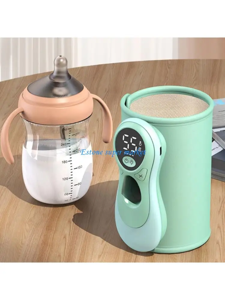090B Universal Baby Bottle Temperature Keeper Design PU Construction Feeding Bottle Sleeve Case with Cable