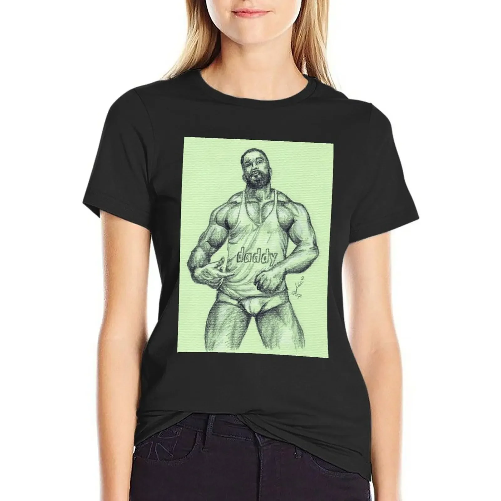 

Daddy T-Shirt blacks Blouse Female clothing kawaii clothes tops Women