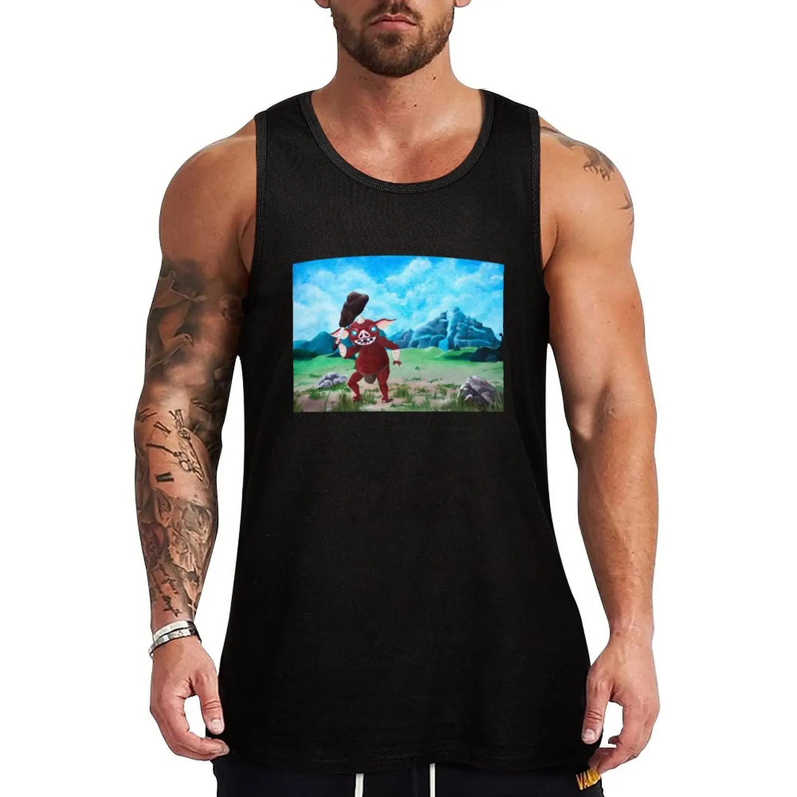 

Bokoblin Tank Top Men's sleeveless gym shirts T-shirt for fitness sleeveless shirt man Vest for boy