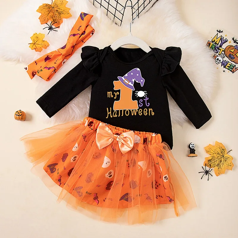 

Baby Girls Clothes Set Fashion Long Sleeve T-shirts+ Skirt+Headband Outfits