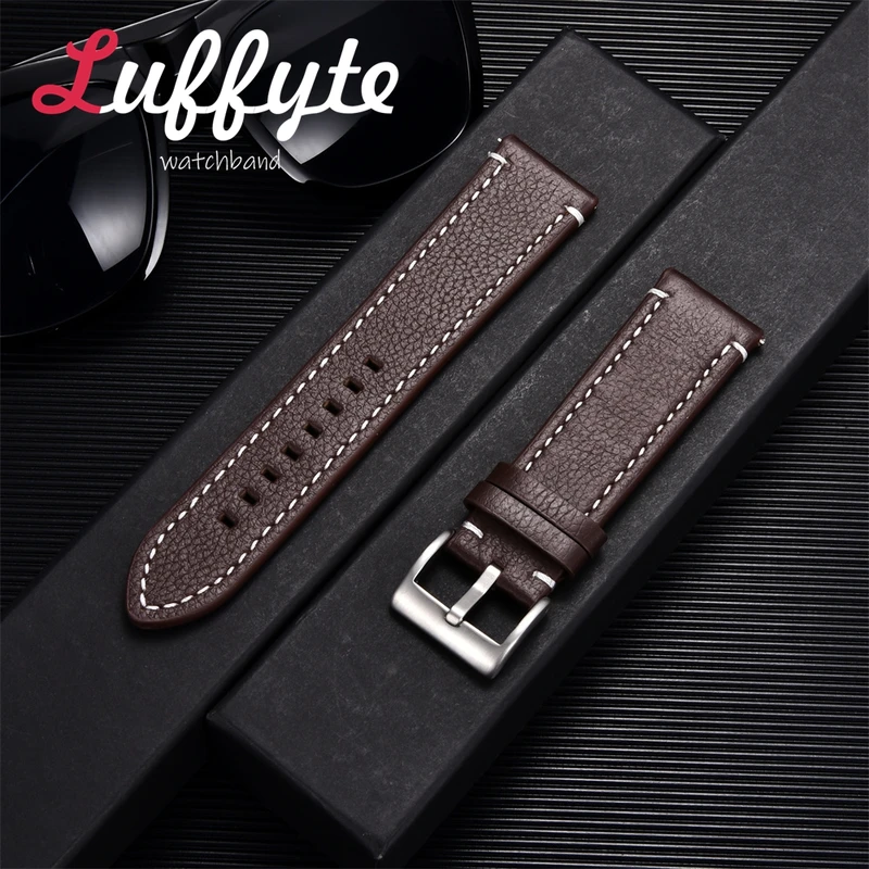 Bracelet montre cuir Lichee 18 à 24 mm à dégagement rapide