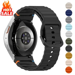 Original Strap for Samsung Galaxy watch 7 6 5 4 44mm 40mm/FE/Pro/classic Silicone belt bracelet correa Galaxy watch7 sport Band