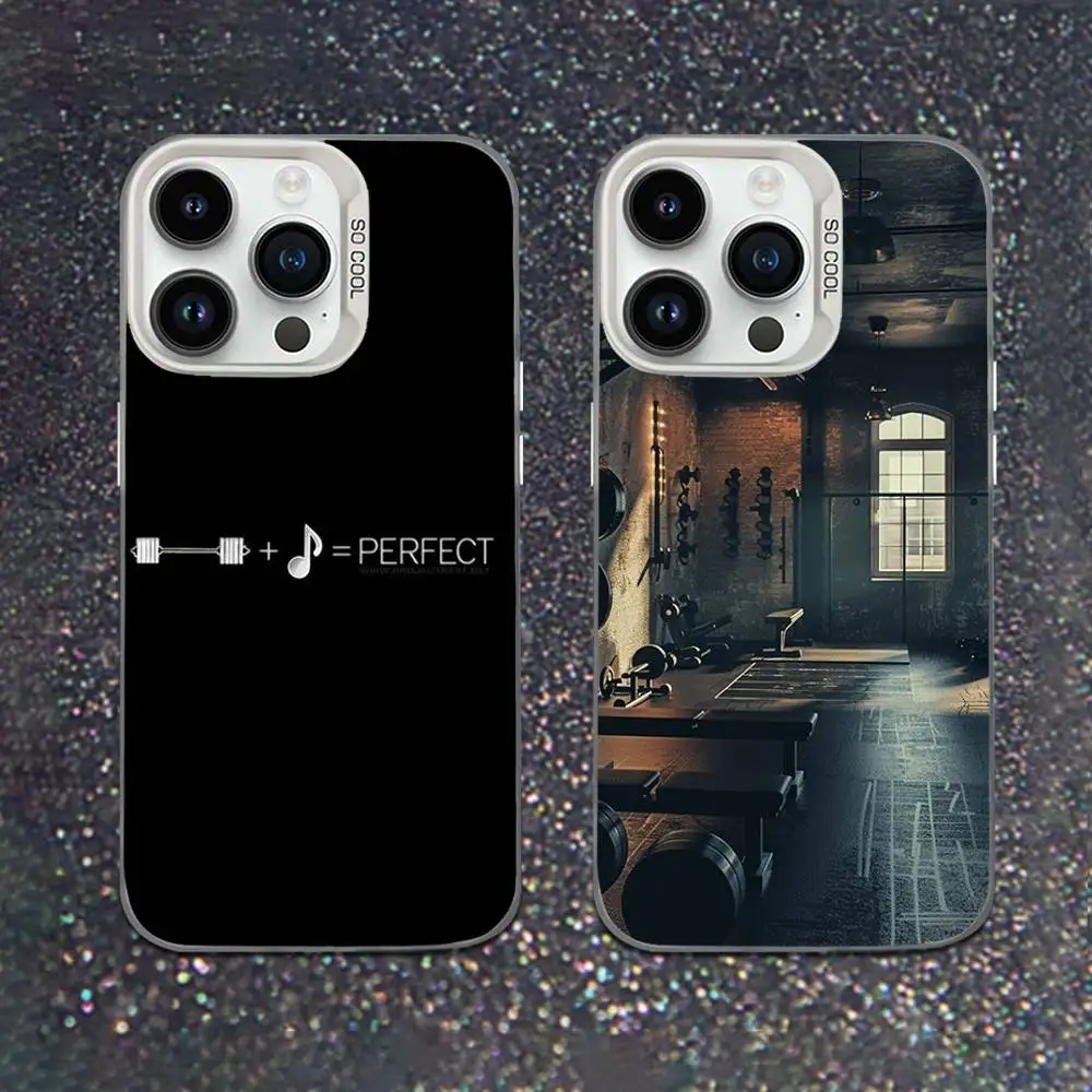 

Bodybuilding Fitness Phone Case For iPhone 16,15,14,13,12,11,Mini,Pro,XS,SE,MAX White Matte Shockproof Cover