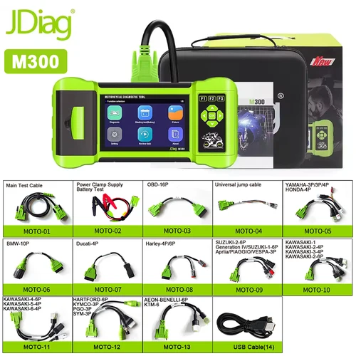 Imagen 1 del producto Escáner OBD2 JDiag M300 para BMW, Yamaha, Harley, Honda, KTM, Ducati, escáner de motocicletas, lector de códigos de falla, herramienta de diagnóstico de motor ABS para motocicletas