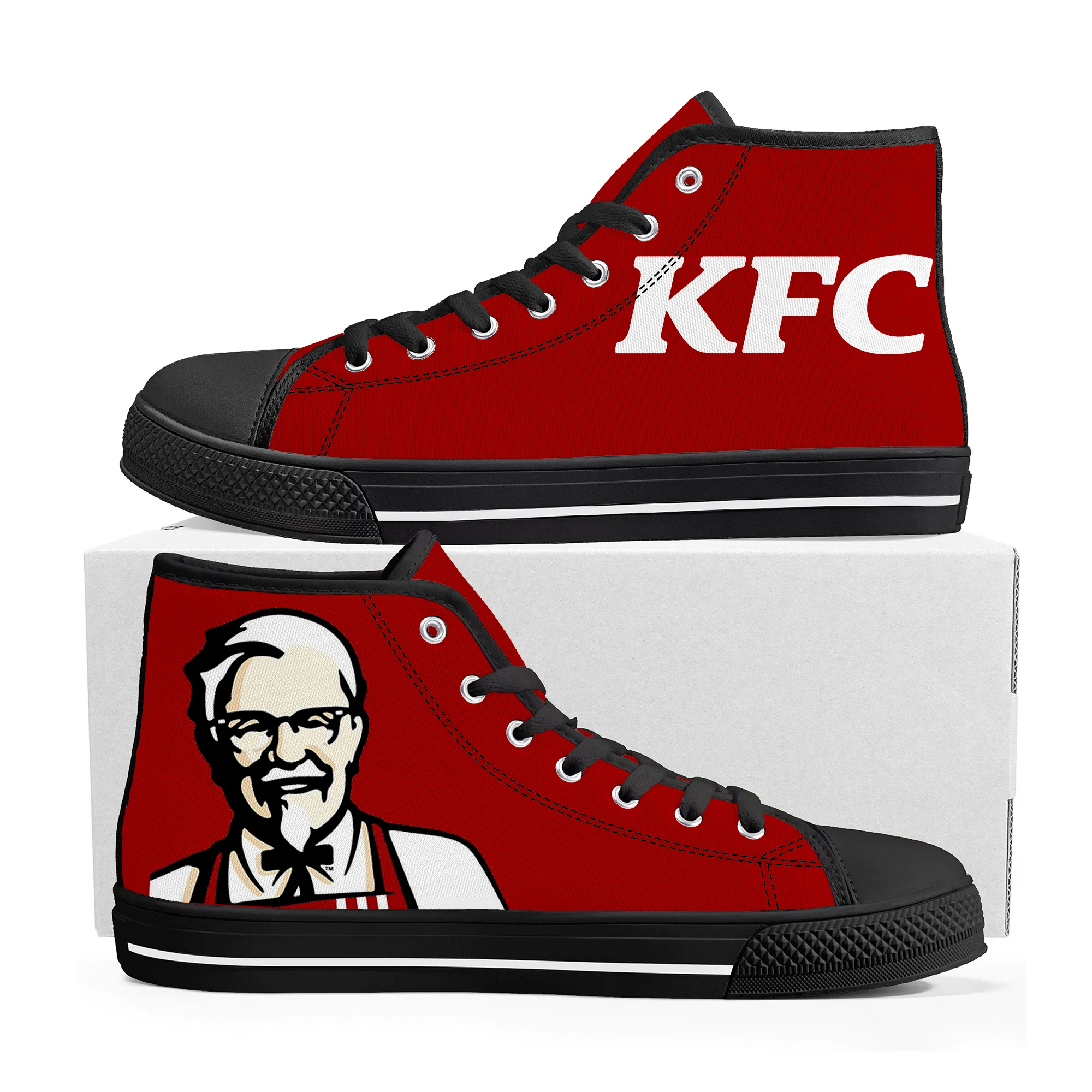 

Kentucky Fried Chicken High Top High Quality Sneakers Mens Womens Teenager Canvas Sneaker Custom Made Shoe Casual Couple Shoes