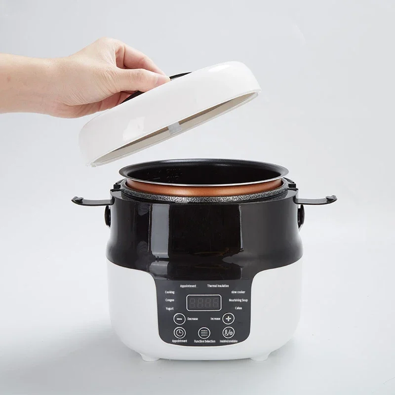 2L Electric Mini Rice Cooker Portable MultiCooker Household Rice Cookers 12V 24V  Pot Cooking Machine Pans For Car Truck