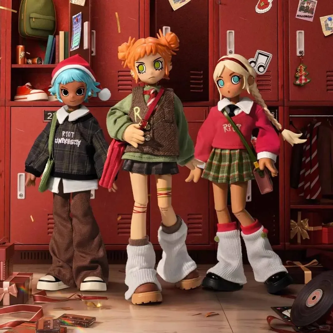 

Pop Mart Peach Riot 1/8 Bjd Action Figure Winter Break Ootd Series Blind Box Frankie Gigi Poppy Action Figure Desktop Toys