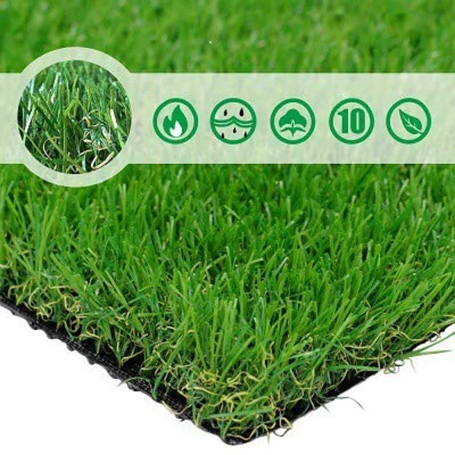 

4FTx7FT Artificial Realistic and Thick Fake Mat for Outdoor Garden Landscape Pet Pad Dog Synthetic Grass Rug Turf
