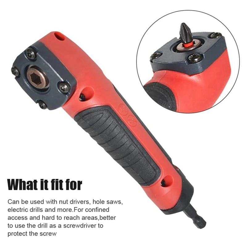 Electric Screwdriver Right-Angle Corner Operation Tool Plastic+Metal 1/4 Steering Corner Drill With 10 Batches