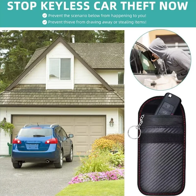 Car Key Signal Blocker Case Faraday Cage Fob Pouch Keyless RFID Blocking Bag