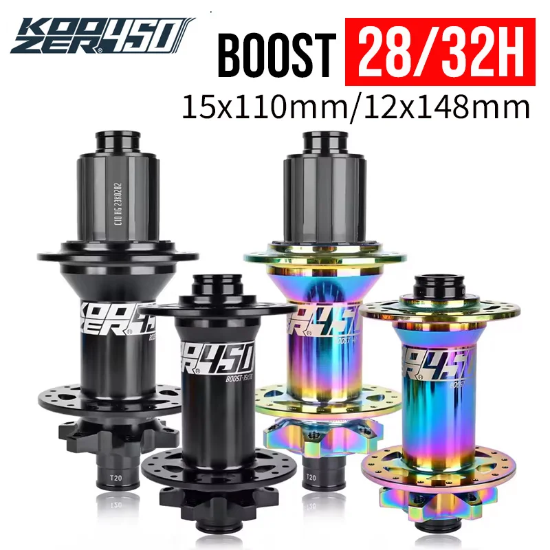 

KOOZER 450, 28 отверстий, 32 отверстия, гучные ступицы mtb, повышающий куб, 15x110, передняя ступица, сквозная ось, 12x148, задний 6-ботовый j-образный крючок для Shimano Sram