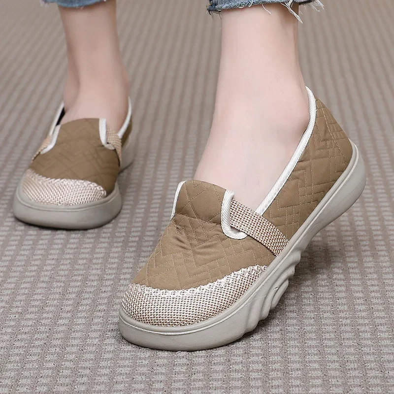 Lightweight Non Slip Single Shoes for Women  Spring Fashion Breathable Sneakers Woman Comfort Casual Slip-on Sports Shoes 2025