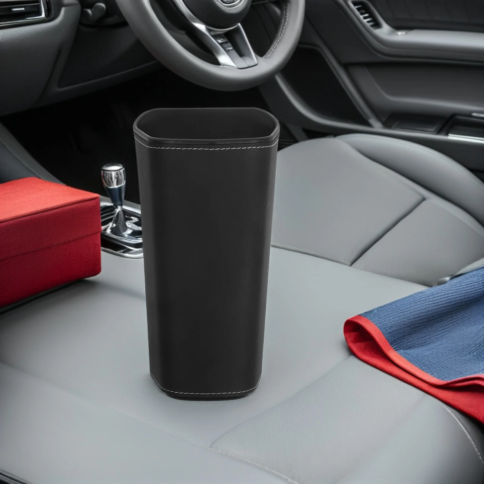 

Car Umbrella Storage Box Black Compact Waterproof Organizer For Front Passenger Seat Gap Auto Seat Gap Filler Car Interior