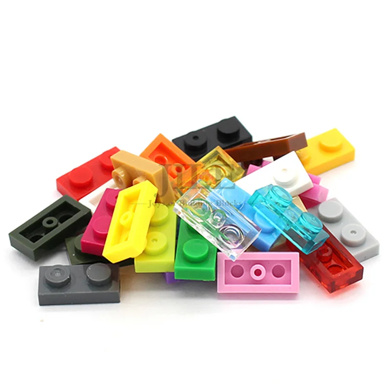 

200pcs MOC 24 Color DIY Building Blocks Thin Figures Bricks Plate 1x2 Educational Creative Compatible with 3023 Children Toys