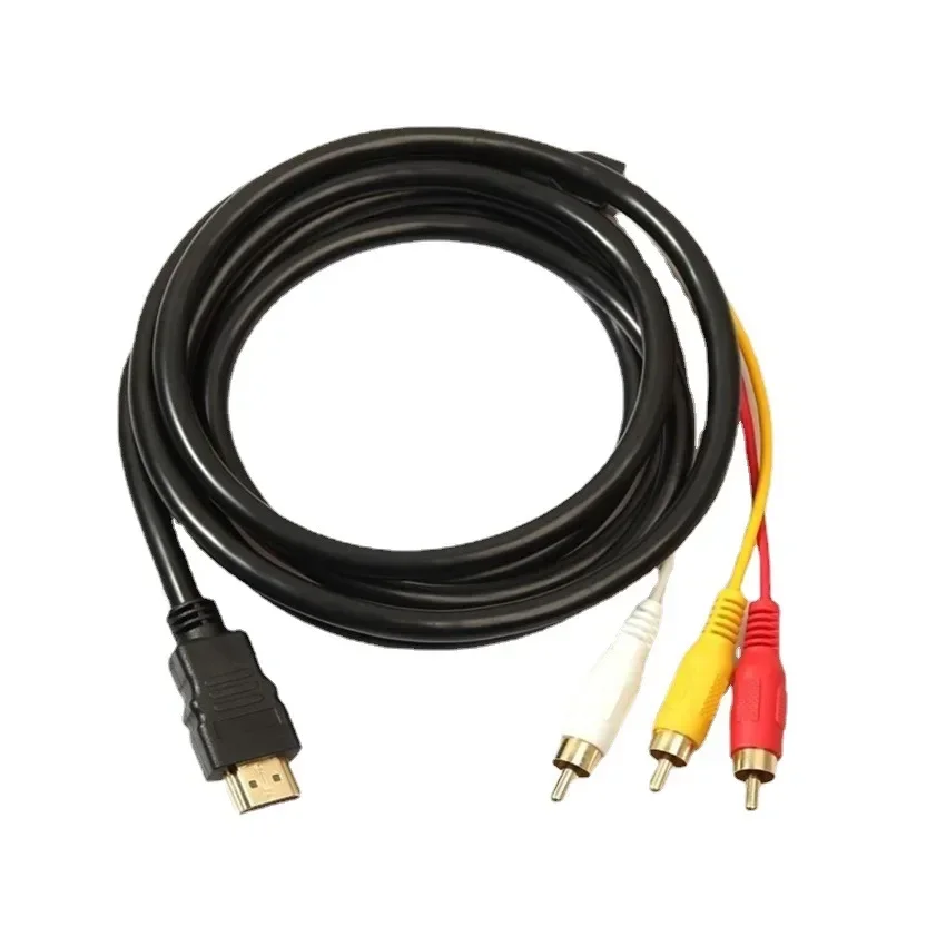 5Ft Video Audio Converter Component AV Adapter Cable HDTV Useful HDMI-compatible to RCA