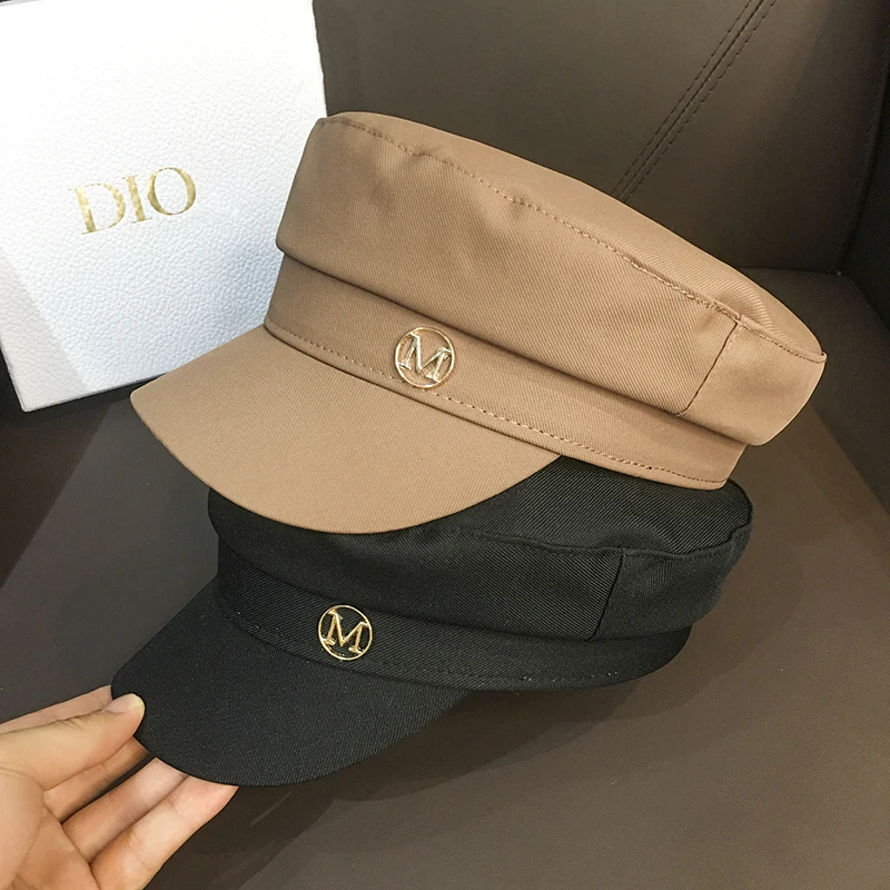 All-match Fashion Ladies Beret Spring and Autumn British Retro Style Octagonal Hat Summer Street Shooting Flat Top Newsboy Hats