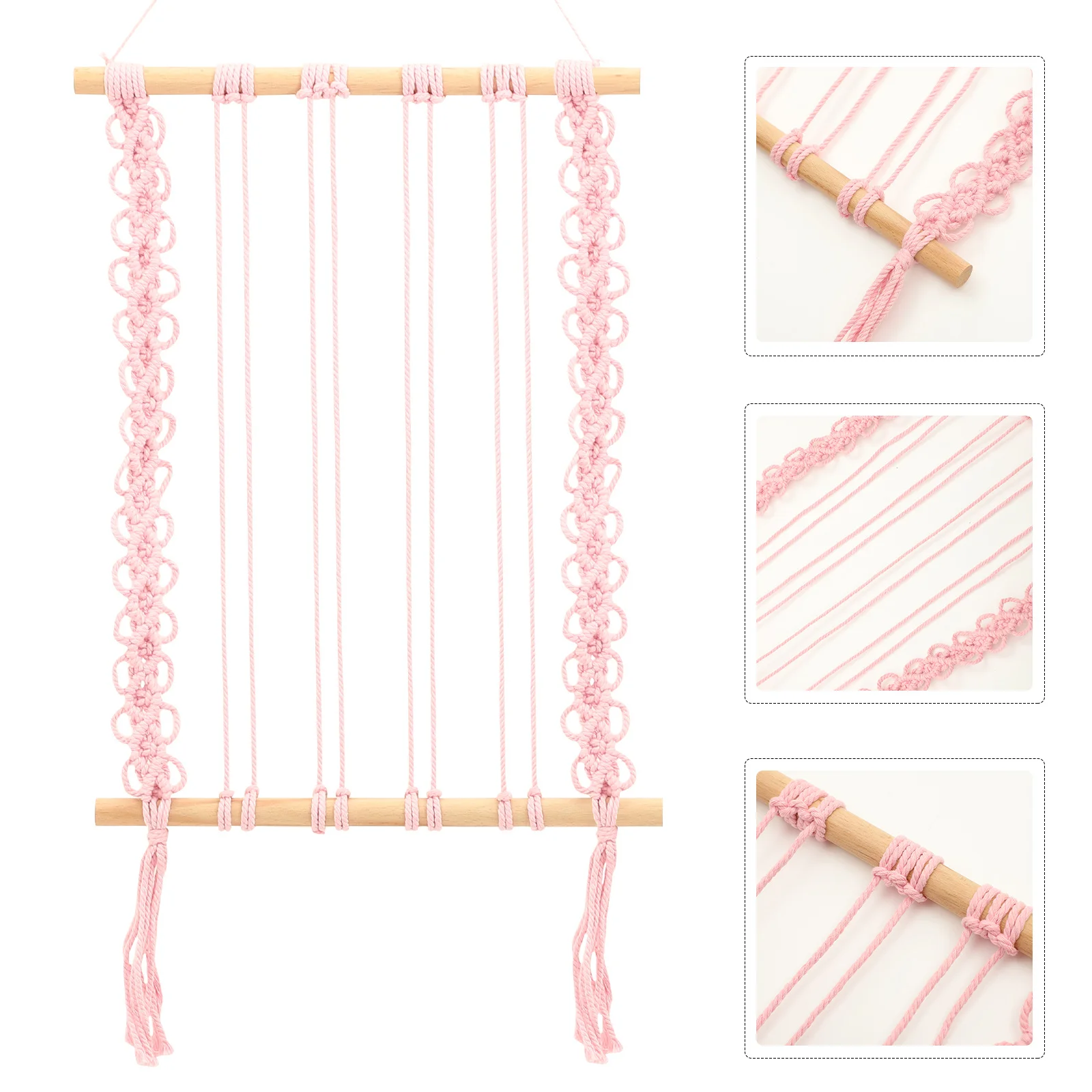 

Bohemian Hair Clips Holder with Macrame Design Strong Bearing Capacity for Claw Clips Headbands Jewelry Home Gift Idea Storage