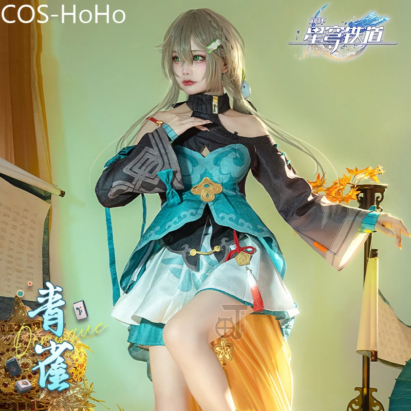 

COS-HoHo Honkai: Star Rail Qingque Game Suit Sweet Lovely Cosplay Costume Halloween Carnival Party Role Play Outfit Women