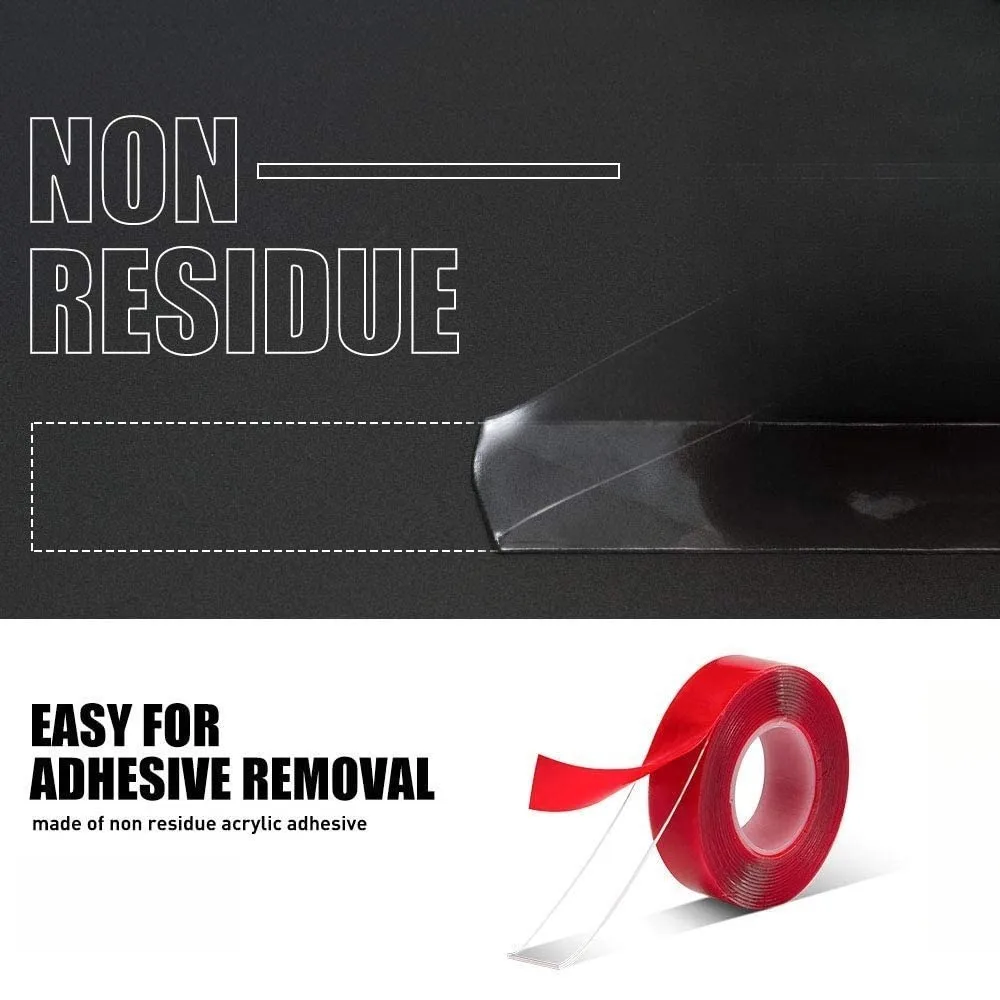 9.84FT Double Sided Nano Tape Clear Acrylic Adhesive Tape with Red Liner Heavy Duty Mounting Tape for Wall Car Home Office Use image 5