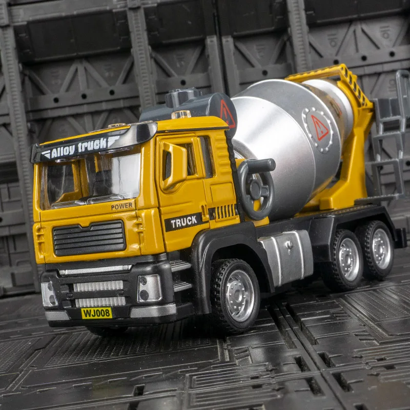 

Engineering Vehicle Transport Truck Cement Mixer Simulation Exquisite Diecasts & Toy Vehicles Double Horses 1:50 Alloy Car Model