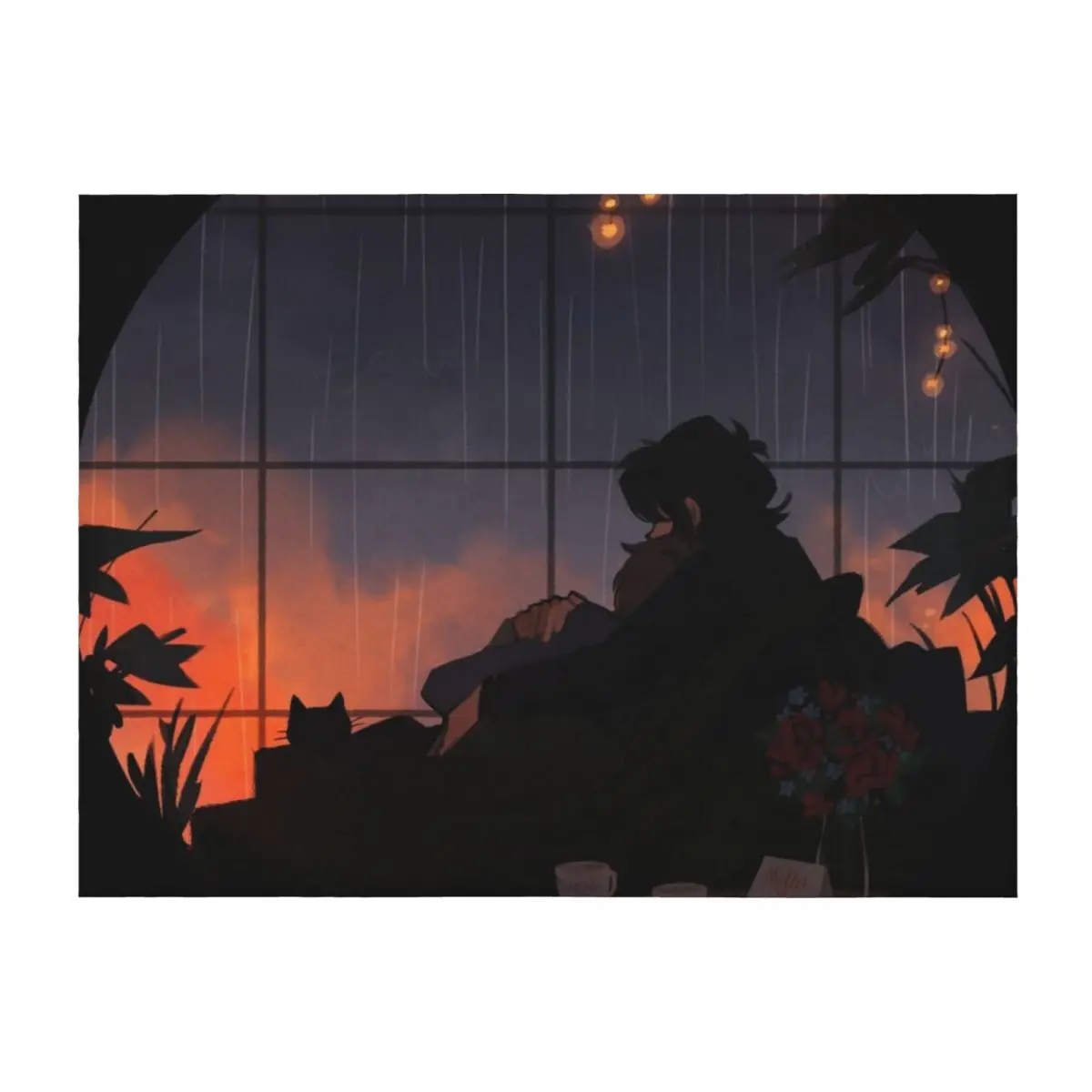 

Alone Together Throw Blanket manga Retros Heavy Beautifuls Blankets