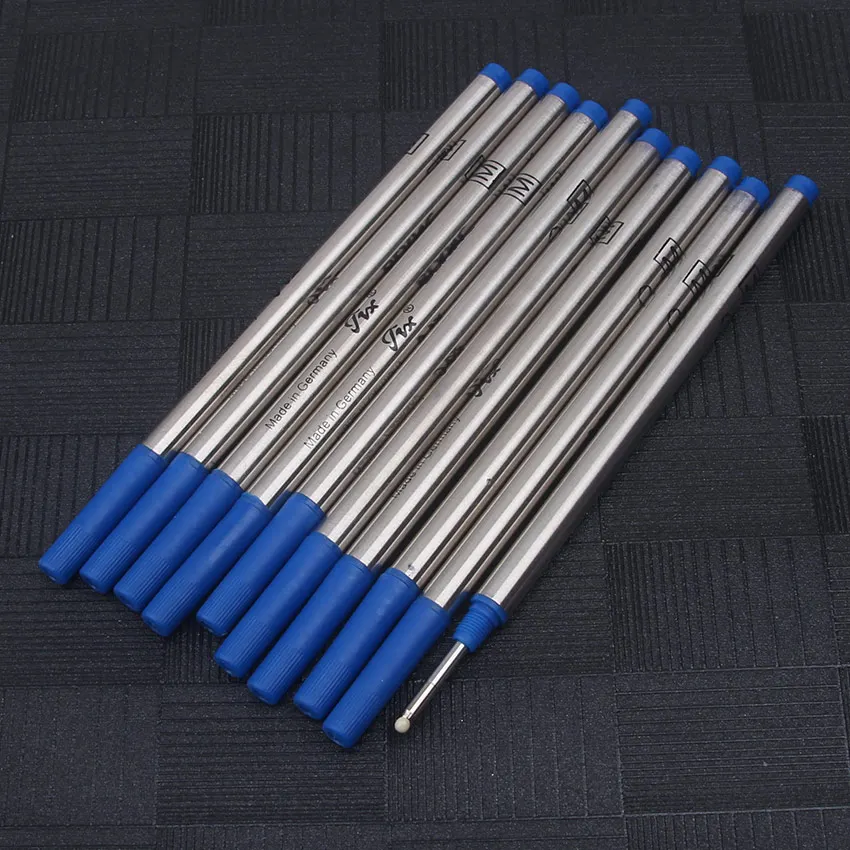 10 Pcs/lot Roller Rollerball Pen Refill Blue / Black Ink M 710 Type M Point Smooth Writing Pen Accessories