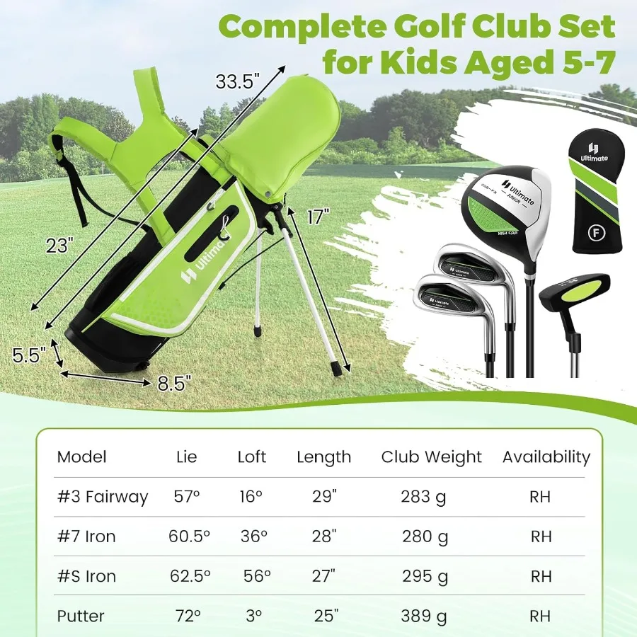 مجموعة نادي الجولف مجموعة كاملة لليد اليمنى مع حقيبة حامل 4/6 نوادي للأطفال الصغار للنوادي الشبابية للأولاد والبنات مجموعة جولف صغيرة للخارج #4