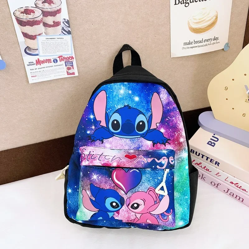 Disney Stitch New Backpack Mickey Mouse Large Capacity Schoolbag Kindergarten Cartoon Shoulder Bag handbag