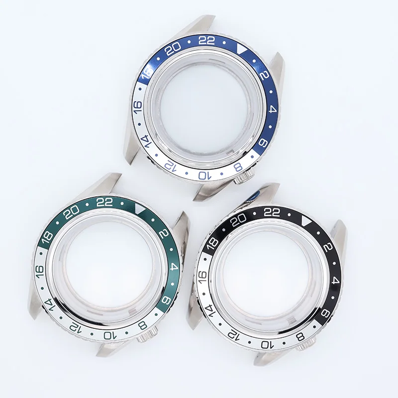 

43.5mm Man Watch Case Mineral Glass Case Luxury Watch NH34 Grand Seiko Gmt Automatic Movement Mechanical Watches Repair Parts