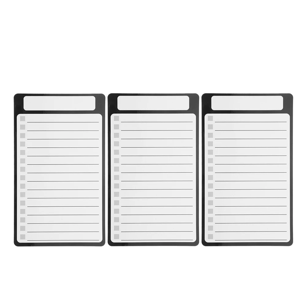 

3pcs Fridge Magnet Checklist Boards Dry Erase Whiteboard Kids Chores Chart Presentation Reusable Pet Film Magnetic Design Home