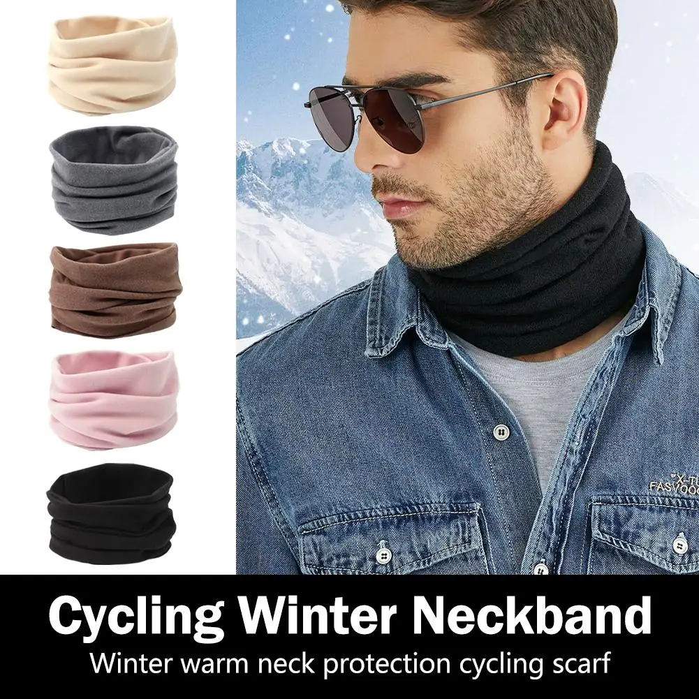 

Winter Neckband Knitted Scarves Windproof Unisex Elastic Mufflers Autumn Crochet Scarf Cycling Half Face Cover Neck Gaiter