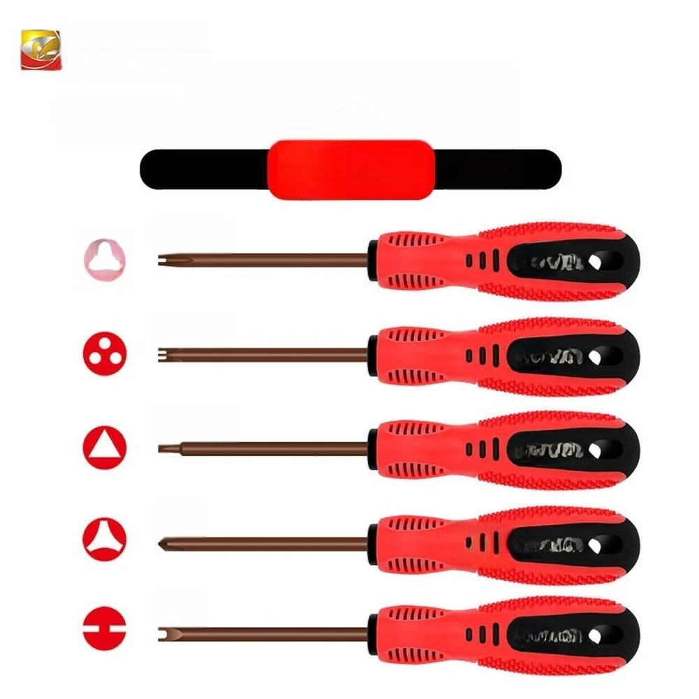 

Набор магнитных отверток специальной формы (U-образные, Y-образные, треугольные, трех- и четырехточечные) для снятия винтов, 5 шт.