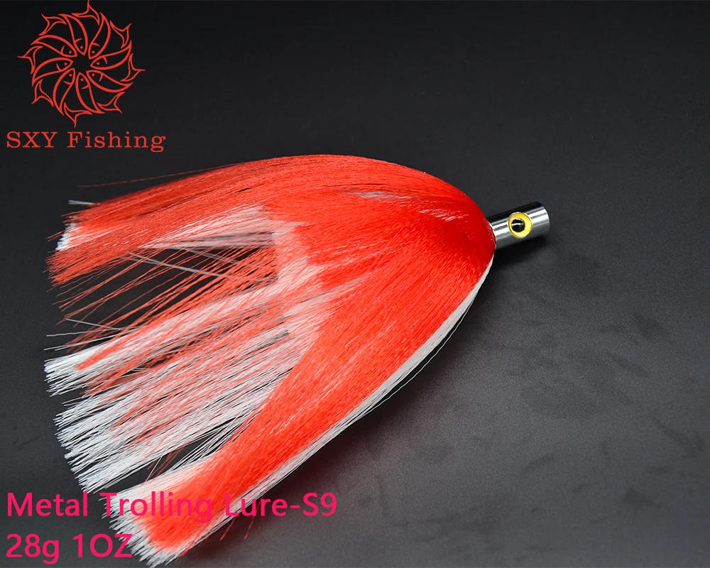 SXY FISHING Metal Trolling bait Big game lures tuna bait fishing Big Game lure Hair bait Wahoo Lure Tuna Lur S9 28g 1OZ 5.5inch