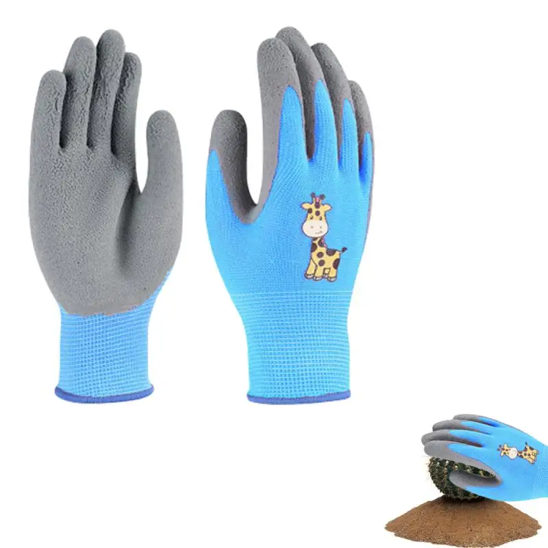 Childrens Fun Protective Gloves Stab-resistant Coating Polyester Material Durable Thickened Household Accessories Nitrile Gloves