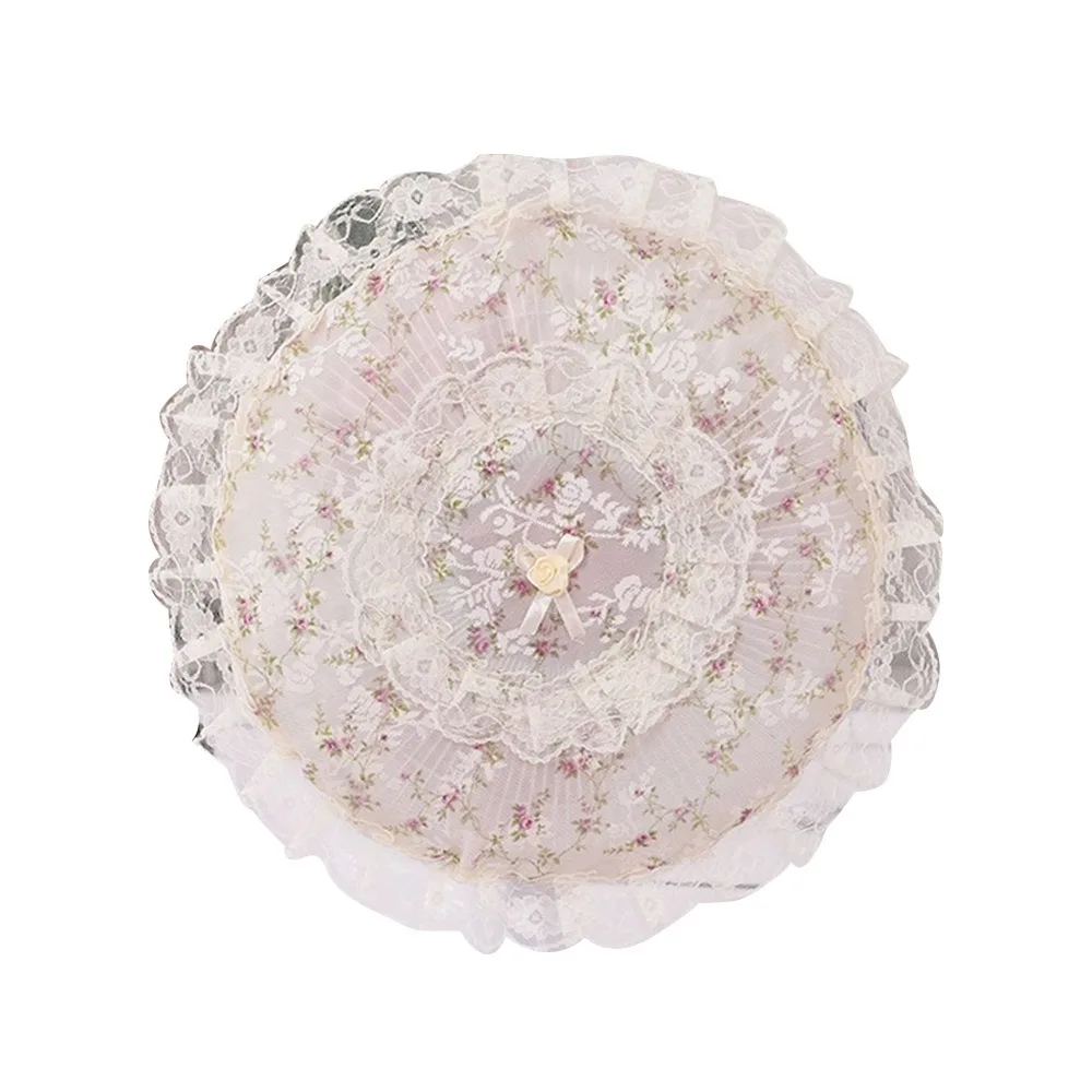 

Кружевной цветок, крышка электрического вентилятора, пылезащитный, против защемления, ручной напольный/настольный вентилятор, универсальный круглый пылезащитный чехол для вентилятора