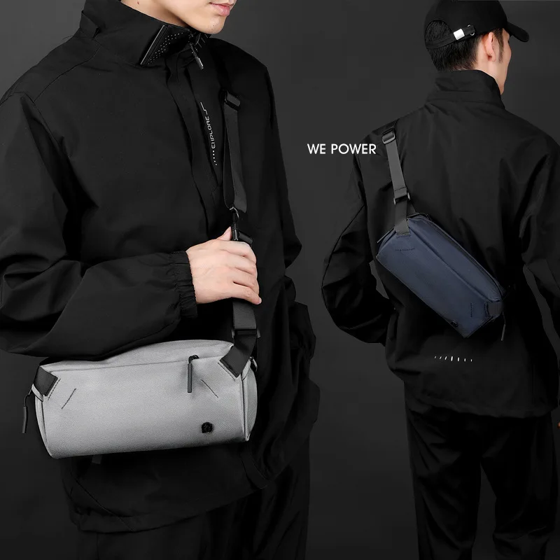 Versatile breast bag large capacity leisure fashion mobile phone storage waterproof crossbody bag riding men