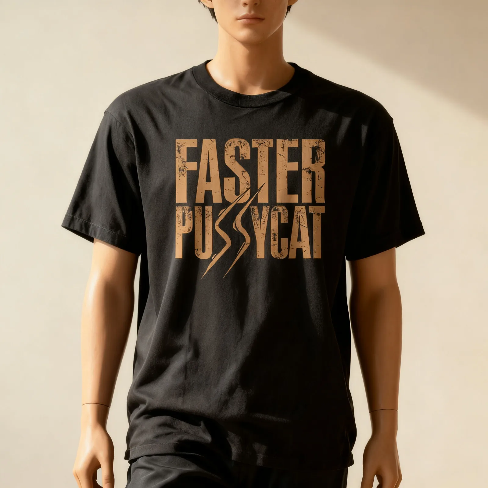 Faster Pussycat LOGO Black Cotton Shirt Full size S-5XL