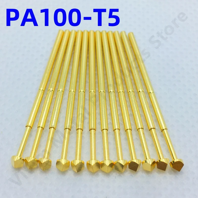 20/100PCS PA100-T5 Spring Test Probe PA100-T Test Pin P100-T P100-T5 Test Tool 33.35mm 1.36mm Needle Gold Tip 2.50mm Pogo Pin