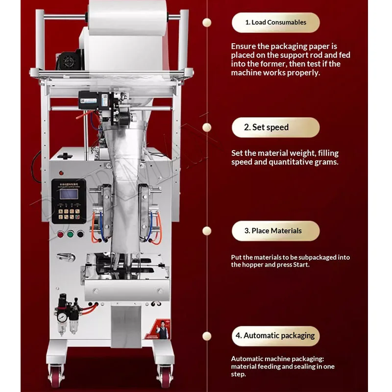 

Automatic Sauce Packaging Machine for Chili Oil Jam Honey Sesame Paste Other Sauces Plastic Film Wrap