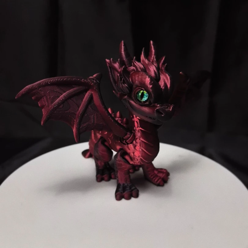 3D Printed Toys Demon Wings Flying Dragon Joints Movable Small Toys Pet Ornaments Handicrafts Gifts Figurines Dolls
