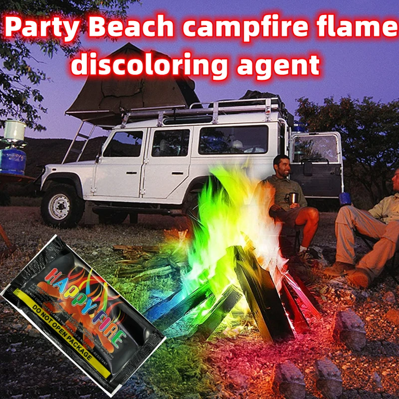 20g/30g/50g/60g Magic Fire Colorful Flames Powder Bonfire Sachets Pyrotechnics Magic Trick Outdoor Camping Hiking Survival Tools